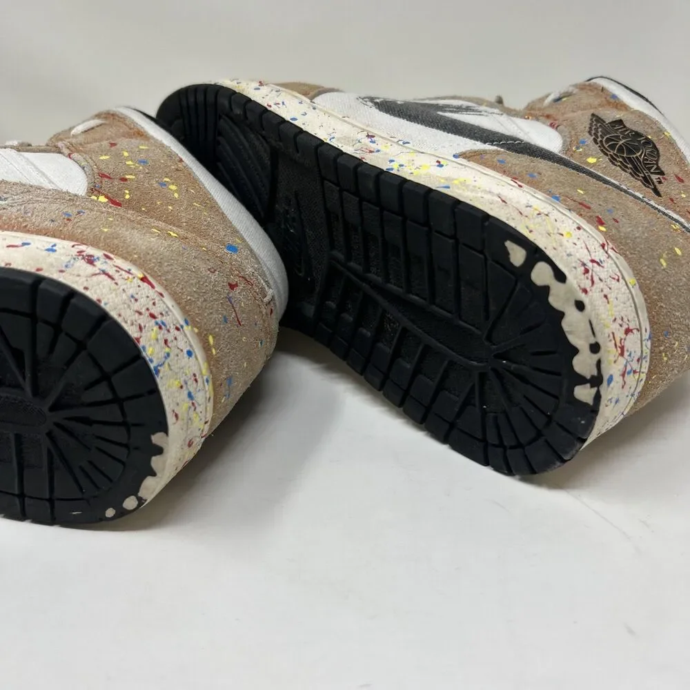 Size 10 - Air Jordan 1 SE Mid Brushstroke Paint Splatter